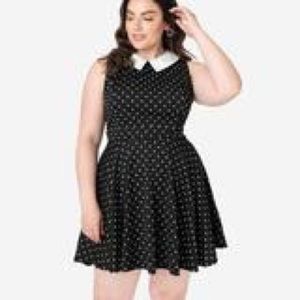 Smak parlour polka dot fit and flare dress